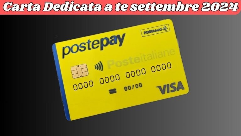 500 euro Carta Dedicata a te settembre 2024: Bonus spesa - Inps